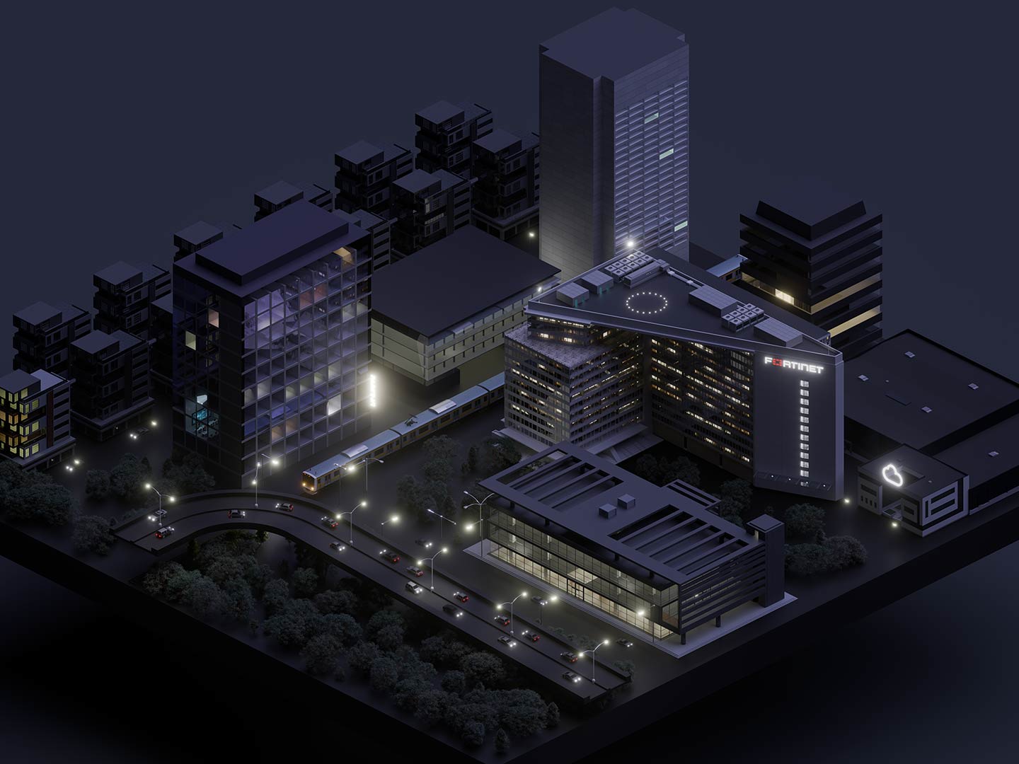 Fortinet Isometric City
